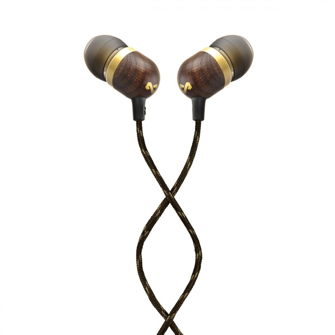 Wired Headphone/ House of Marley/ House of Marley  EM-JE041-BA Smile Jamaica In-Ear Headphones With Remote And Microphone  BRASS